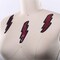 4.5" Magenta Lightning Patch Iron On Sequin Bolt Patch for Hats Jackets Backpacks Socks Clothing